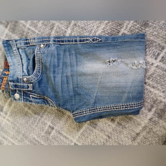 Rock Revival Men's Jeans Antonio Boot Cut Style American Classic Distressed - Picture 12 of 12